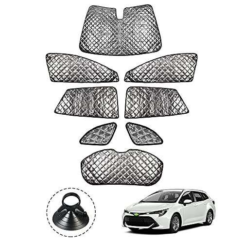 Cartist カローラツーリング 210系 サンシェード 1台分 マルチサンシェード ブラックメッシュサンシェード C0ROLLA TOURING 210 2019年-現行 車用 遮光シェード 車窓日よけ 車種専用 5層構造 UVカット 車中泊 着替え ts