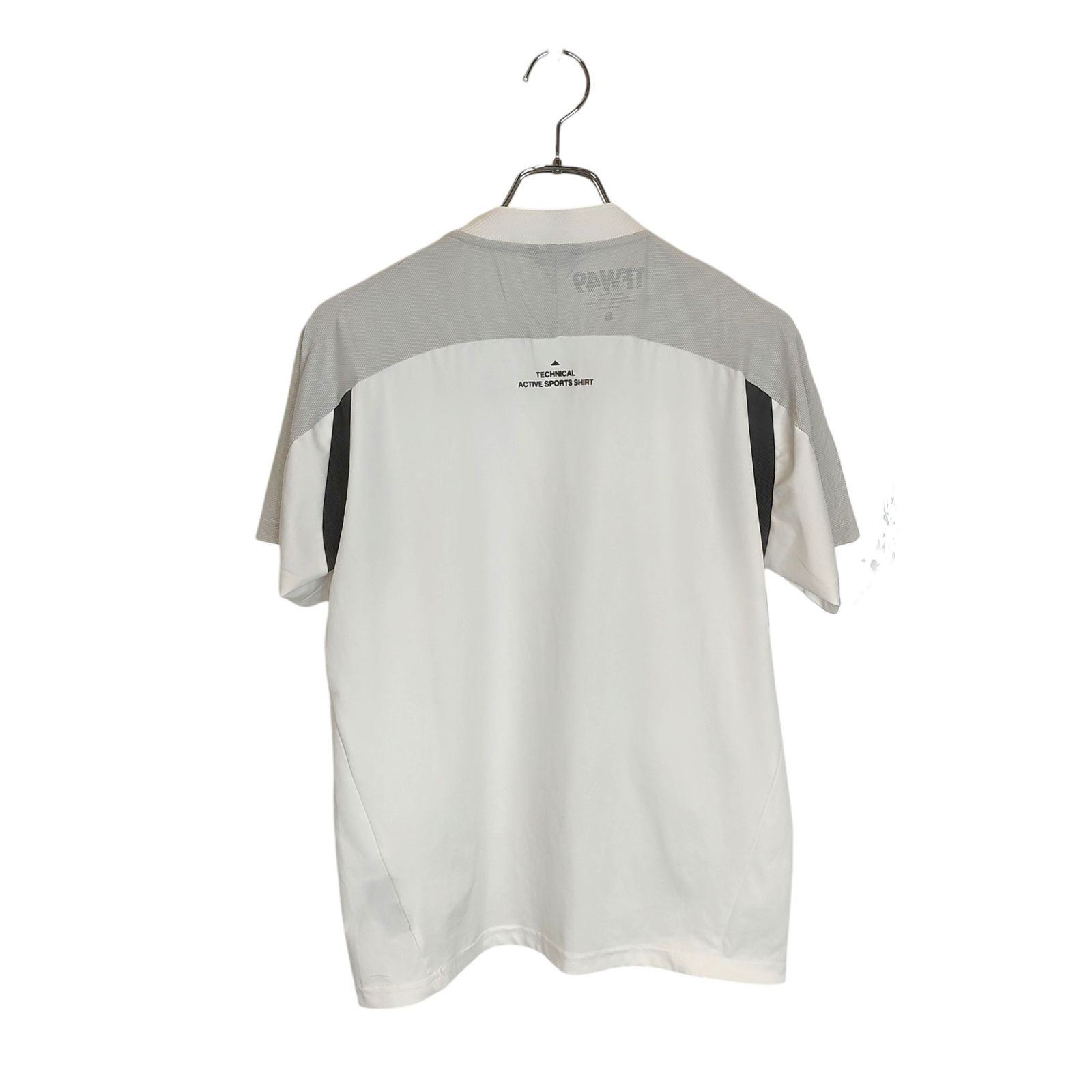 【新品未使用】 TFW49 SIDE MESH POLOホワイト×グレー TFW49 ティーエフダブリュー ゴルフ SIDE MESH POLO サイドメッシュ