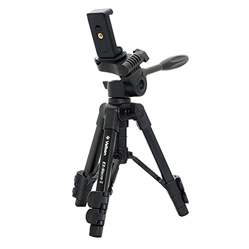 ベルボン Velbon 卓上三脚 スマホ三脚 EX-Macro II AZ 3段 レバーロック 全高56.3cm 最低高20.3cm 脚径17mm 小型 3Way雲台 クイックシュー対応 アルミ脚 スマホホルダー付属 017915500617 7708f965