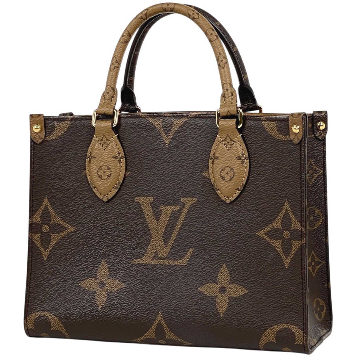 ルイ・ヴィトン Louis Vuitton オンザゴーPM 2WAY ハンドバッグ モノグラムリバース ブラウン M46373 レディース 【中古】