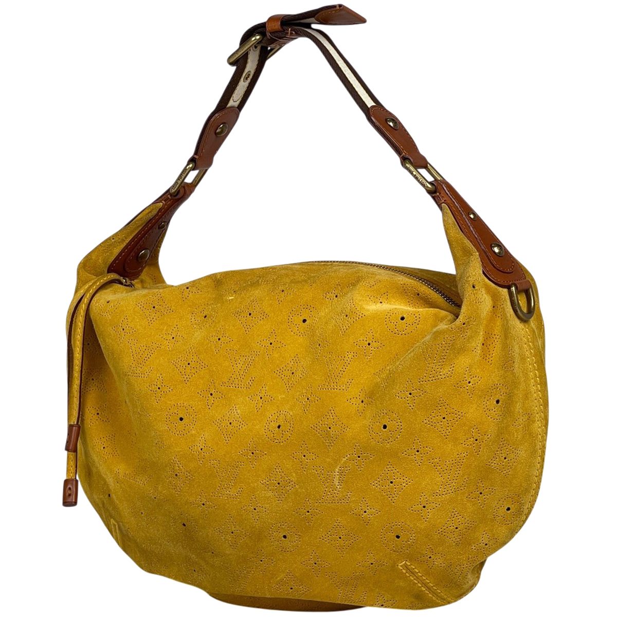 ルイ・ヴィトン Louis Vuitton オナタGM パンチング モノグラムスエード ショルダーバッグ スエード マイス(イエロー) M95118 レディース 【中古】