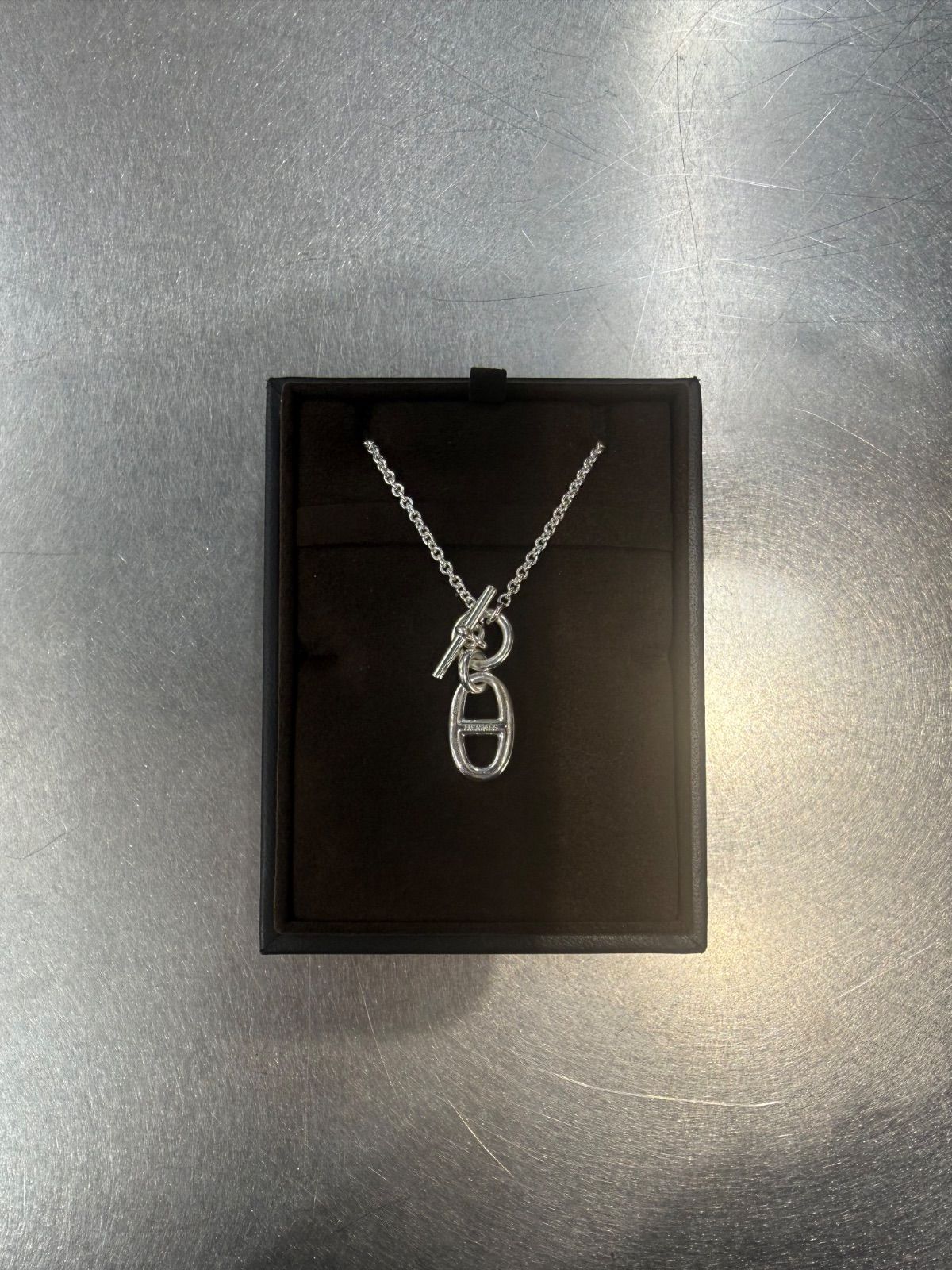 未使用品 HERMES エルメス シェーヌダンクル アミュレット ネックレス