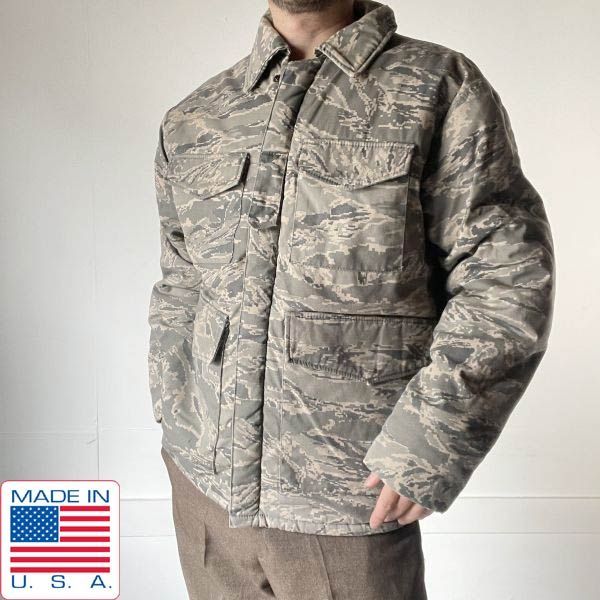 USA製 実物 米軍 USAF CP196 ABU チョアパーカー L程度 タイガー デジカモ 迷彩 DAKOTA OUTERWEAR ジャケット アメリカ製 D154-18-0008ZT