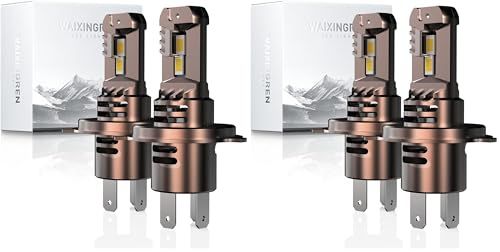 H4 LEDヘッドライト 爆光 LEDバルブ 8倍明るさ Hi/Lo 26000LM 6500K ホワイト 高輝度 LEDチップ搭載 H4 LED ライト 車検対応 ヘッドライトバルブ ハロゲンサイズ DC12V-16V 四重放熱 冷却ファン 13abf7b4