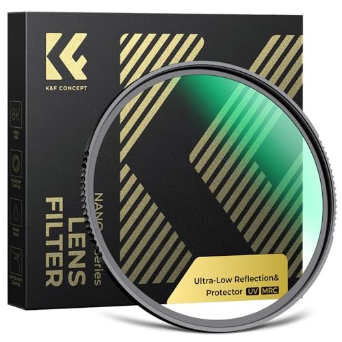 K&F CONCEPT 95mm 超低反射&強化 UVフィルター レンズフィルター 超低反射0.1% 強化ガラス 9H高硬度 撥水防汚 キズ防止 高透過率 両面28層コーティング レンズ保護フィルター レンズ保護用 （Nano-Xcel）送料 00baa136