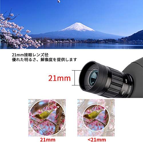 SVBONY SV28 フィールドスコープ 25-75x 70mm スポッティングスコープ アーチェリースコープ バードウォッチング FMC 高倍率 21ｍｍ大きな接眼レンズ スマホアダプターと卓上三脚付き アーチェリー ターゲット観測 写真 df159071