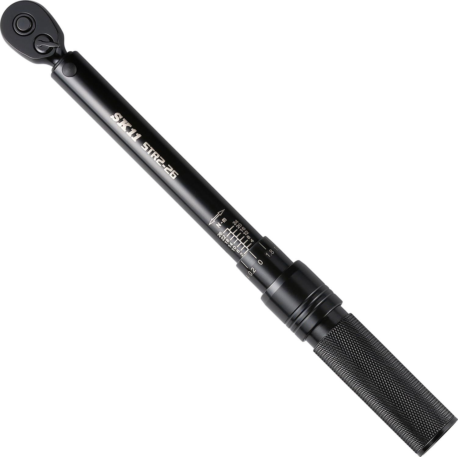 SK11(エスケー11) プレセット型トルクレンチ 差込角6.35mm 2~26N・m STR2-26 左右両回転対応 ボルトナットの締め付け ケース付き送料無料 8e1e35ed