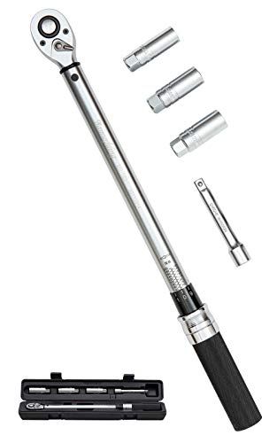 【ロックリング・高視認性目盛り】【台湾製】Samuriding トルクレンチ 自動車 タイヤ交換 12.7mm (1/2インチ) 薄口ロングソケット付 40-200N・m (ブラック)送料無料 07a2aa9f