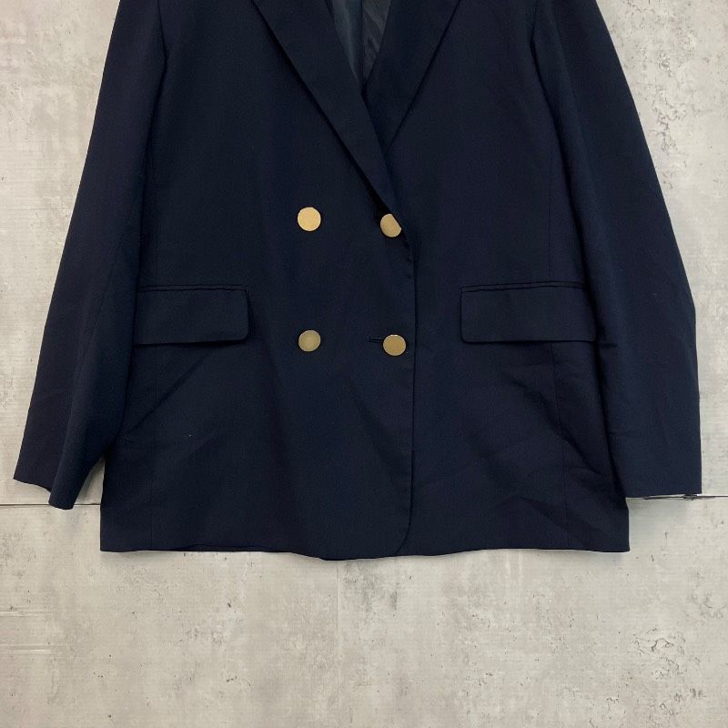 NOBLE ノーブル サイズ38 ネイビー カルゼストレッチ テーラード