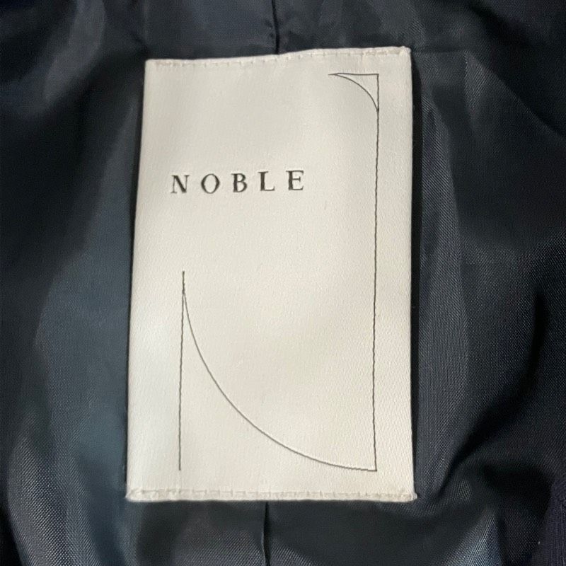 NOBLE ノーブル サイズ38 ネイビー カルゼストレッチ テーラード