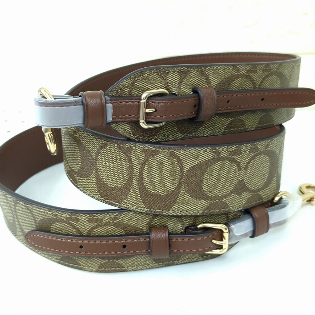 COACH コーチ ショルダー ストラップ シグネチャー ブラウン