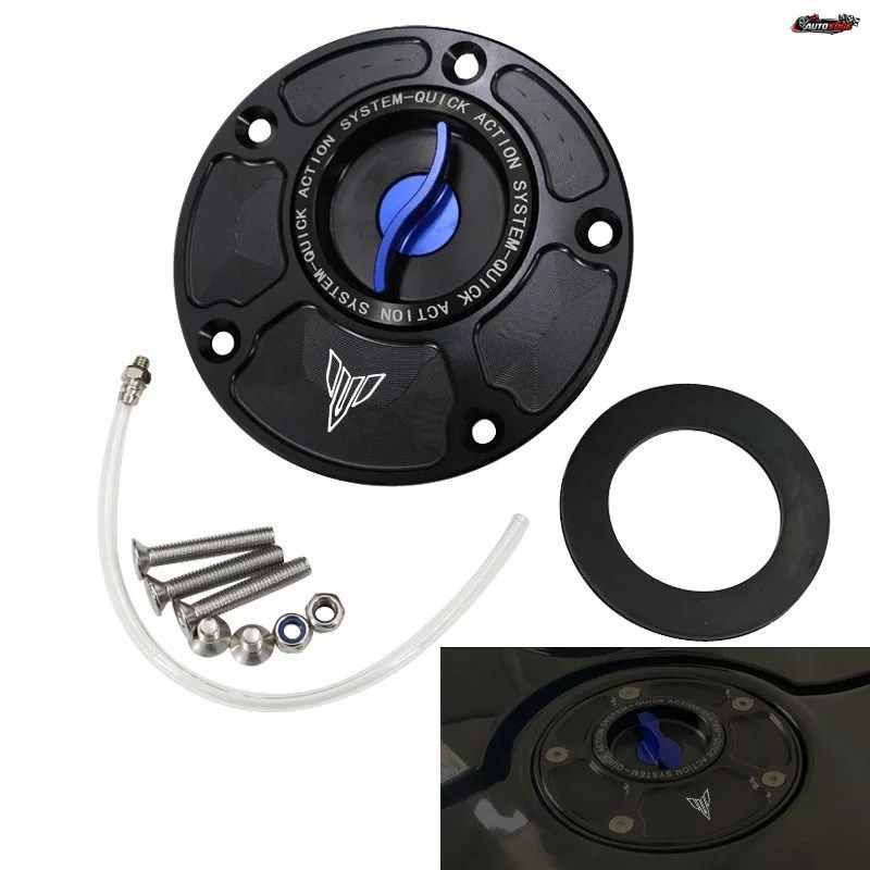 ヤマハ MT-07/FZ-07 FZ-09/MT-09 FZ-10/MT-10 FJ-09/MT-09 トレーサー用 CNC アルミニウム製モーターサイクル燃料ガスタンクキャップカバー