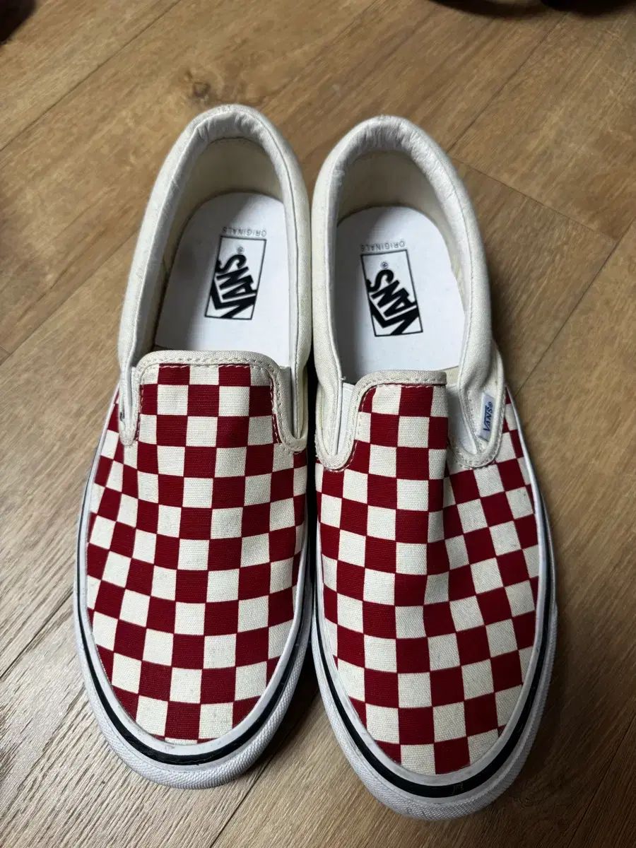 VANS ヴァンズ スリッポン レッドチェッカー 275