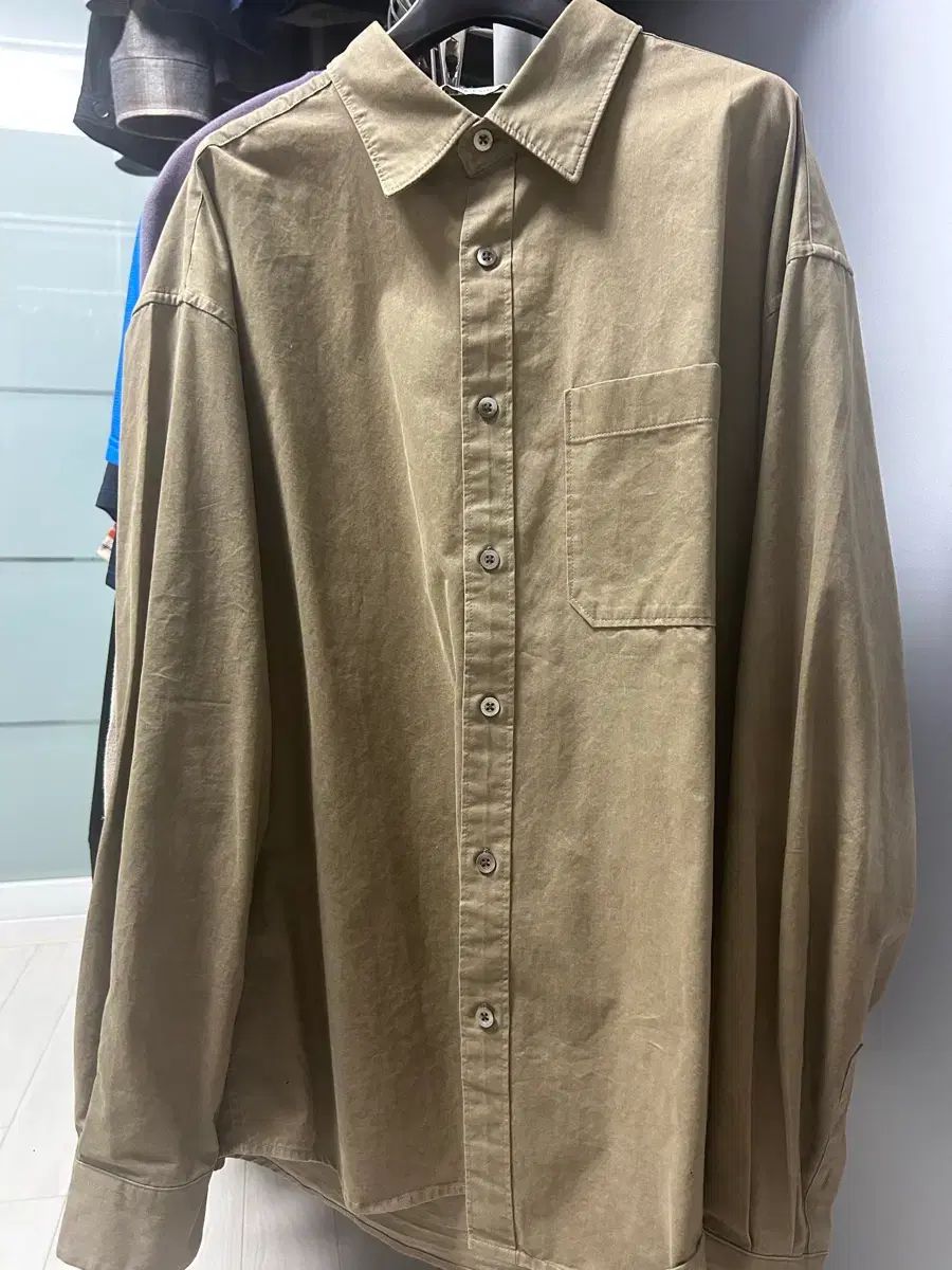 BLANK ROOM ダイングシャツ OLD OLIVE(2)