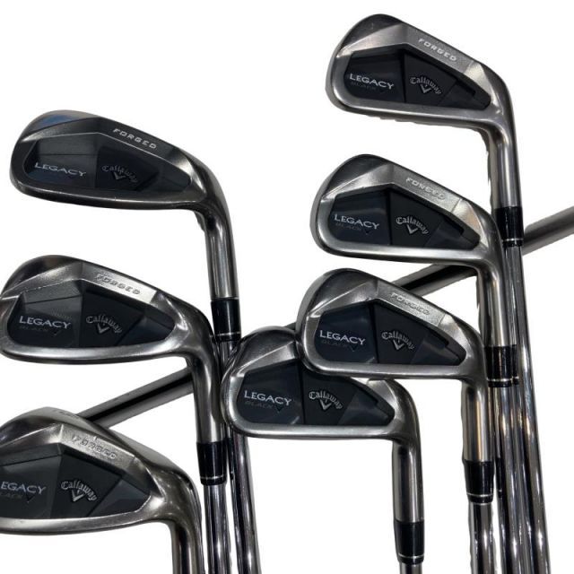 【中古】 キャロウェイ LEGACY BLACK ダーククロムメッキ 7S アイアンセット IR NS PRO MODUS3 TOUR120 (フレックスS) メンズ 男性用 右利き 右用 Cランク ゴルフクラブ