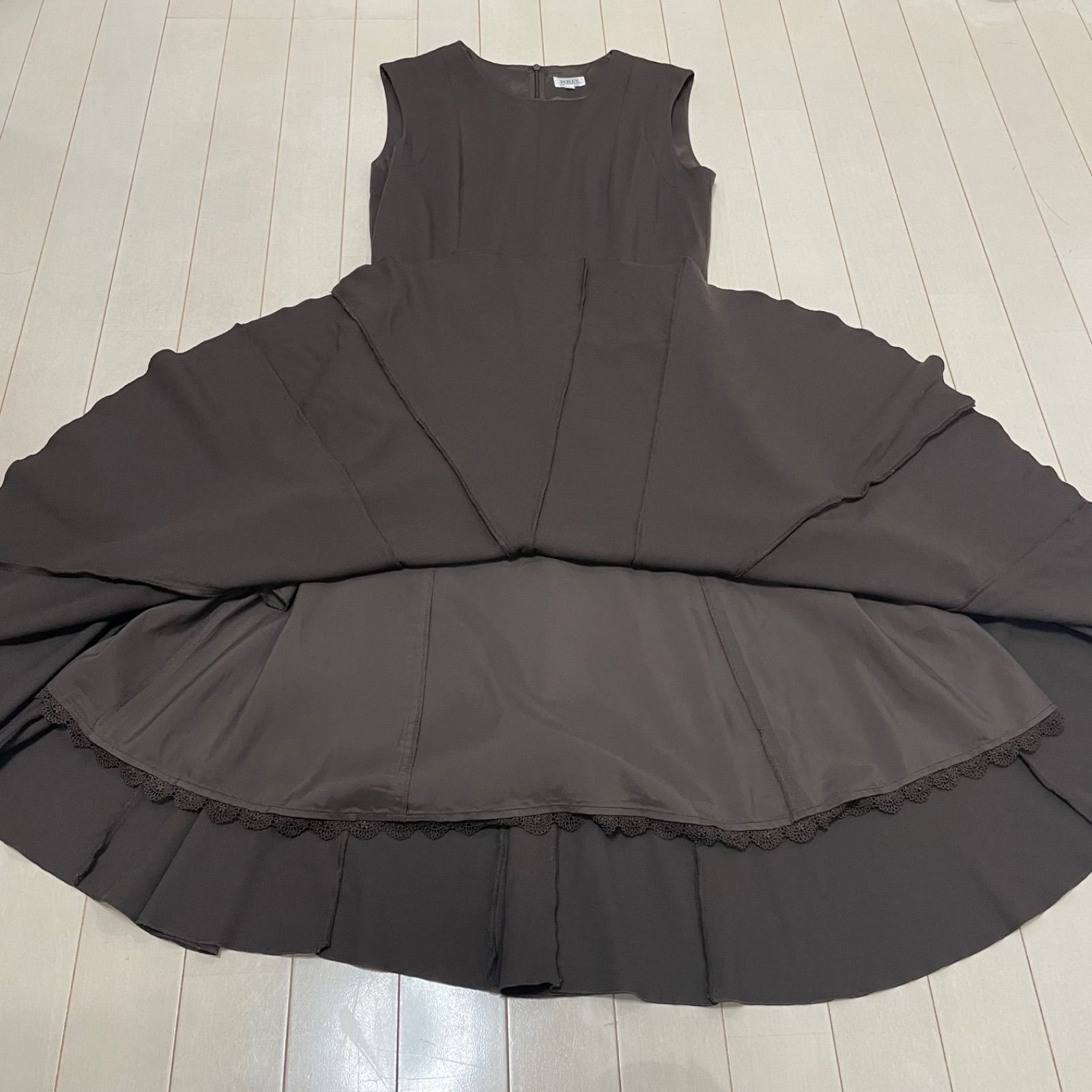 FOXEY BOUTIQUE フォクシー ワンピース サイズ42 ダークブラウン 日本