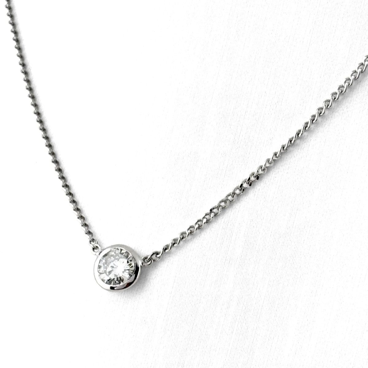 ダイヤモンド デザインネックレス プラチナ ペンダント ネックレス Pt850 ダイヤモンド レディース 【中古】