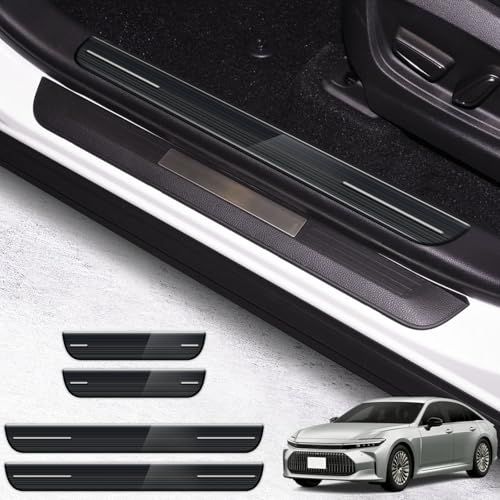 HUDIY(フーディ) クラウン 35系専用 サイドステップガード ステンレス製 スカッフプレート 新型クラウン 35系(2022年9月?現行) ドアスカッフプレート ラゲッジステップカバー 両面テープ付き 滑り止め 汚れ防止 日本語取扱説明書付き 4点セts 7,223円