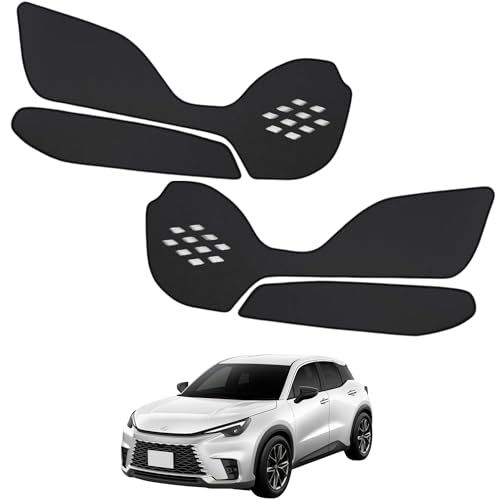 CORSA LBX 専用 ドアトリムガード フロント 2PCS 黒レザー キックガード デザイン 傷防止 内装 縫製 日本製 保護 フロント 運転席 助手席 左右 セット 2枚組 ブラック プロテクター コンソール アクセサリー LEXUS レクサス [5ts