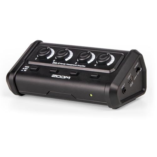 ZOOM(ズーム)ZHA-4 ハンディヘッドホンアンプ 4出力 ステレオミニ(3.5mm)対応 独立ボリューム＆ミュートスイッチ搭載 ポータブル設計 USB-C/電池駆動対応送料無料 1d804f80