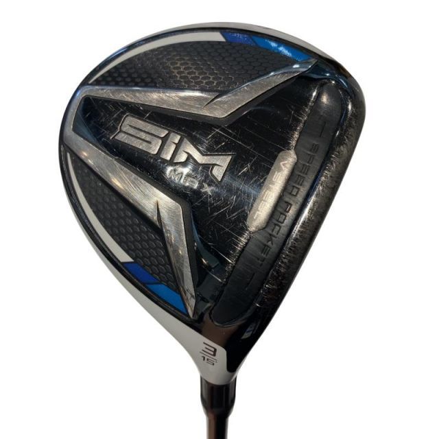 【中古】 テーラーメイド SIM MAX 3W フェアウェイウッド FW TENSEI BLUE TM50(FW) (フレックスS) メンズ 男性用 右利き 右用 Cランク ゴルフクラブ