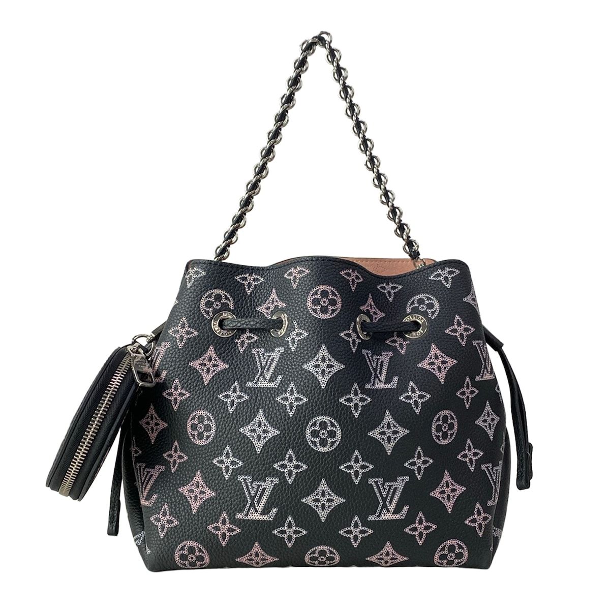 LOUIS VUITTON(ルイヴィトン) ハンドバッグ マヒナ ベラ M21096 黒×ピンク×クリーム レザー、牛革