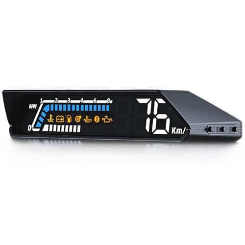 車 ヘッドアップディスプレイ、OBD2 メーター、タコメーター、マルチメーター、アラーム機能付き、多機能デジタルHUD★m 7fd7d799