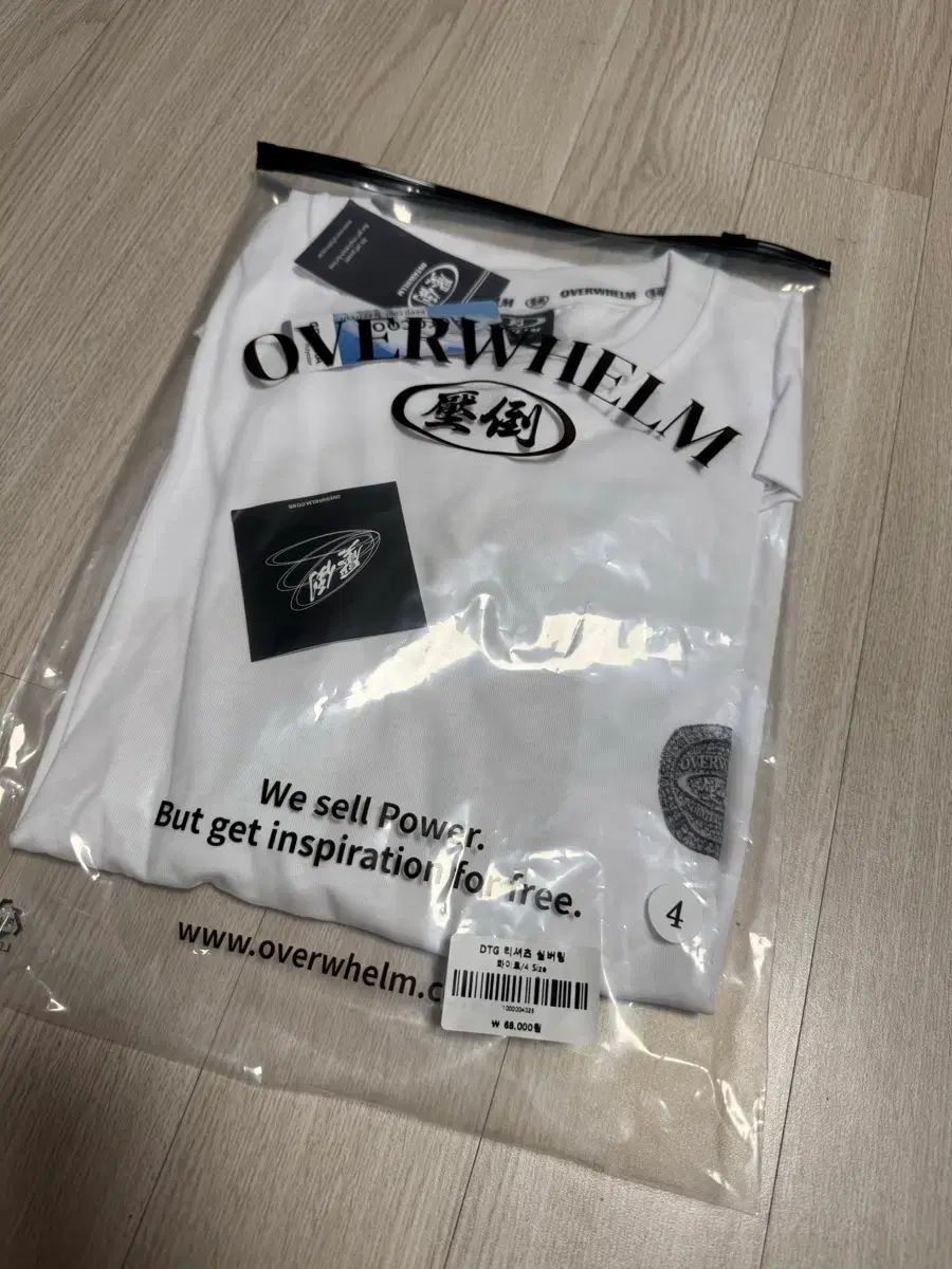 オーバーウェルム DTG Tシャツ 白 4 (新品 白、黒)
