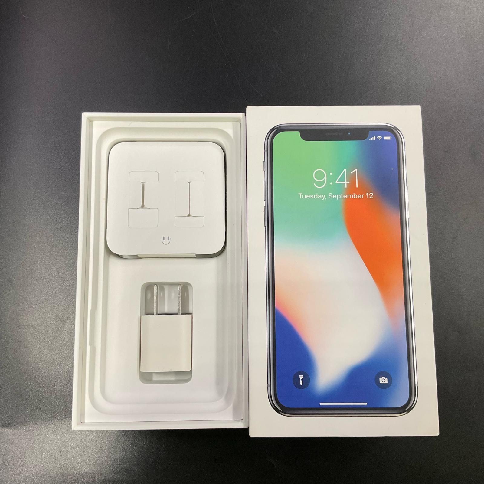iPhone X 256GB シルバー Softbank SIMフリー 白ロム【難有】 - メルカリ
