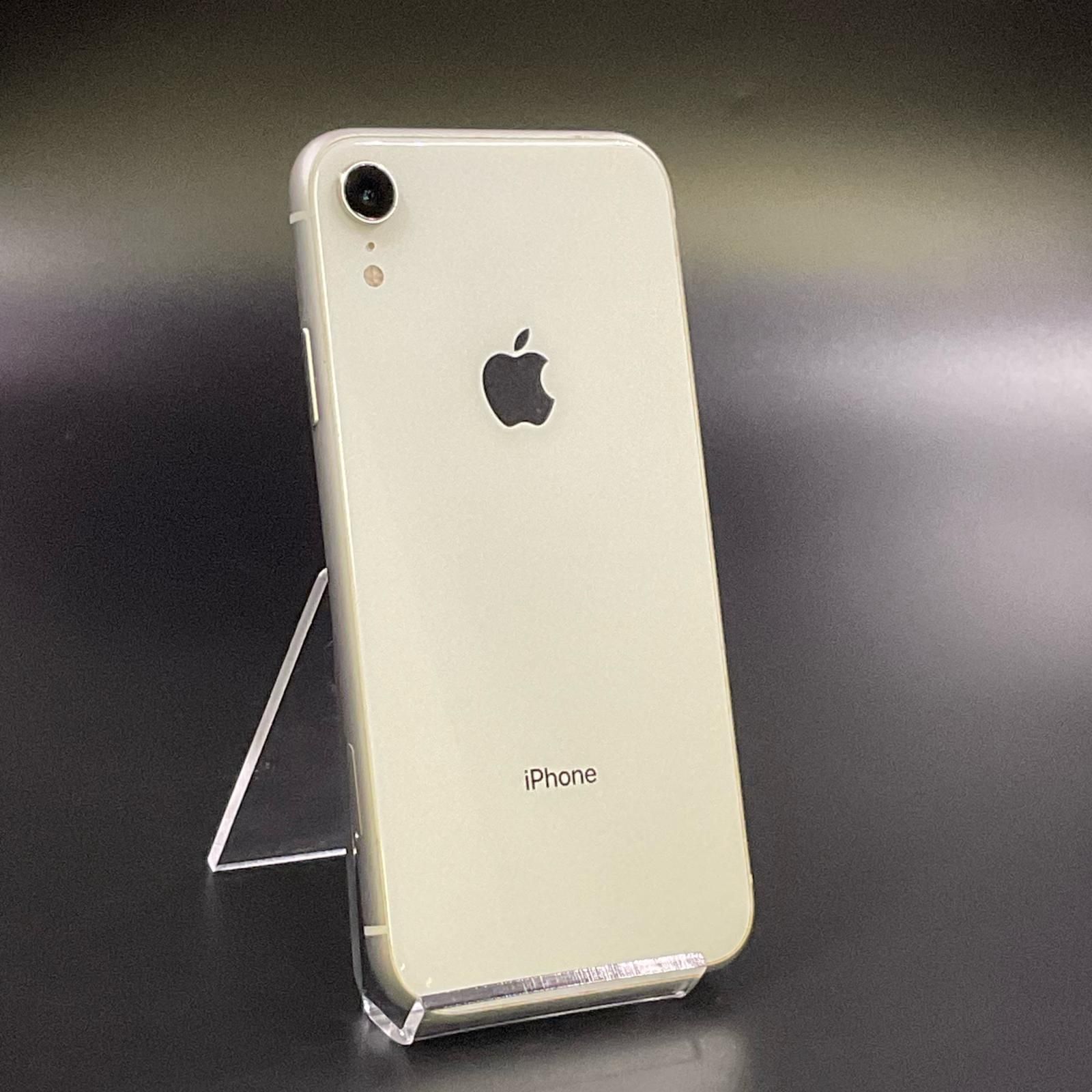 【最速発送】 iPhone XR 64GB ホワイト au 白ロム【難有】 77%