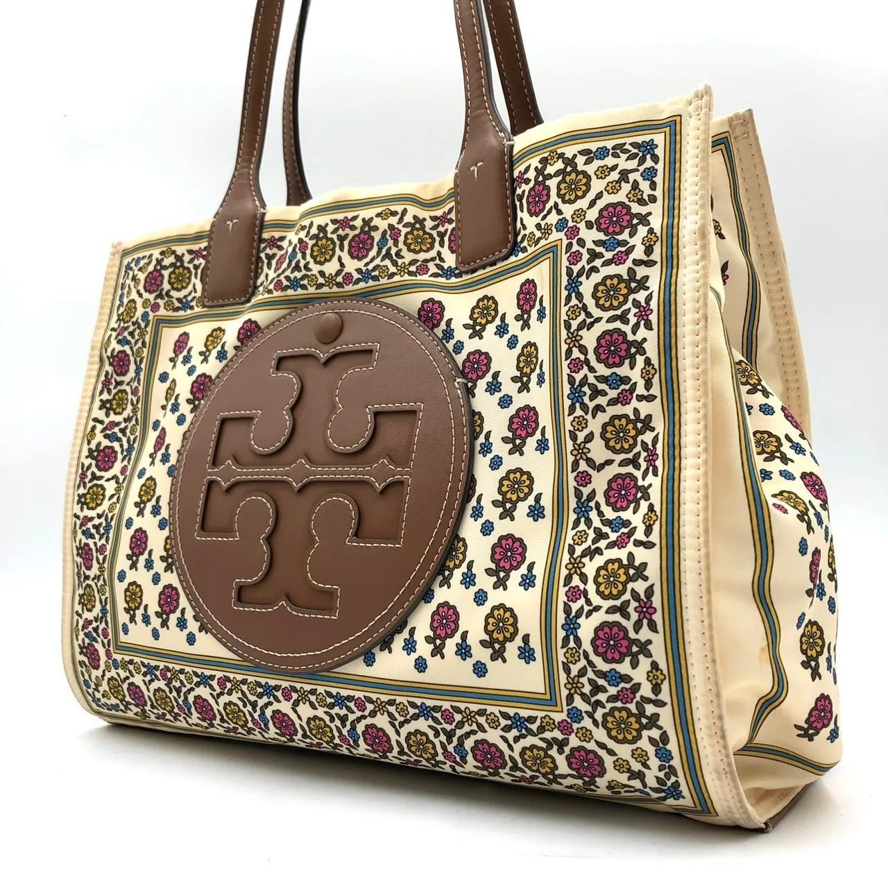TORY BURCH トリーバーチ トートバッグ 花柄 デカロゴ マルチカラー 
