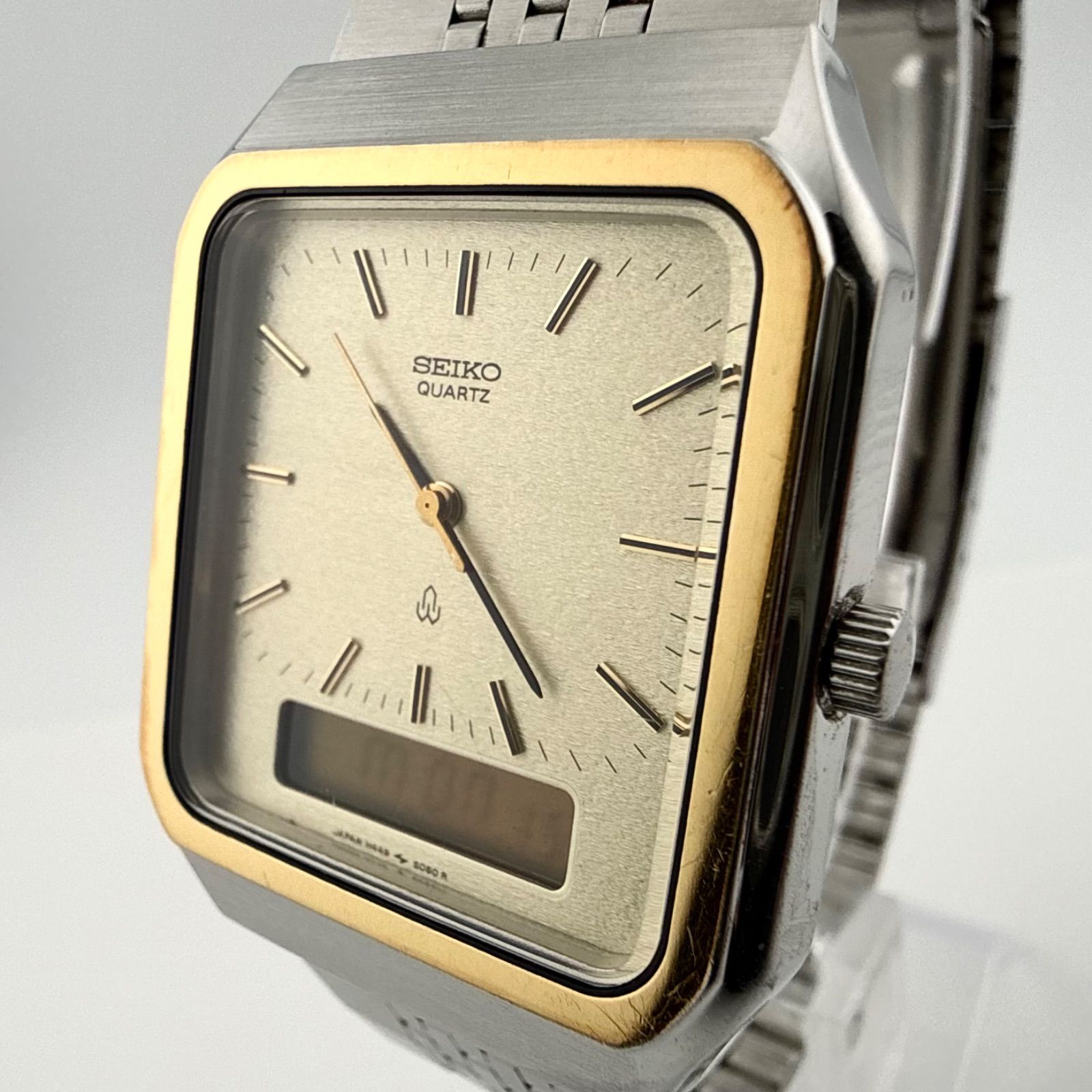 SEIKO H449-5050 セイコー アナデジ　メンズ　腕時計 クォーツ 稼働品 電池交換済み【Q436】