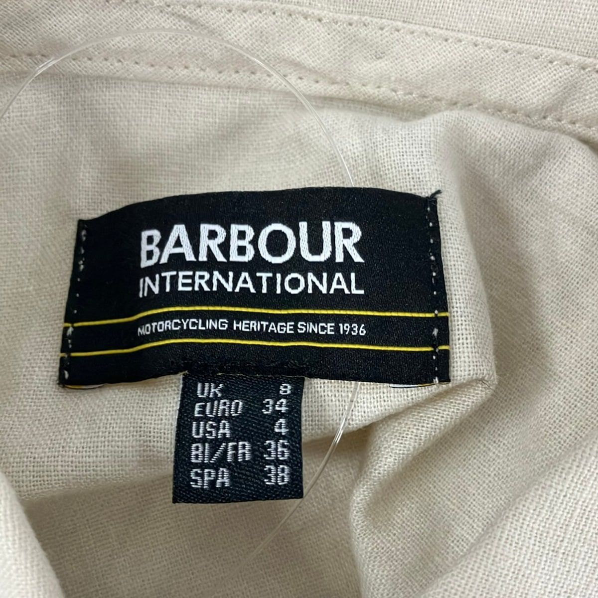 Barbour(バーブァー) ジャケット サイズEURO 34 - アイボリー 半袖/春 