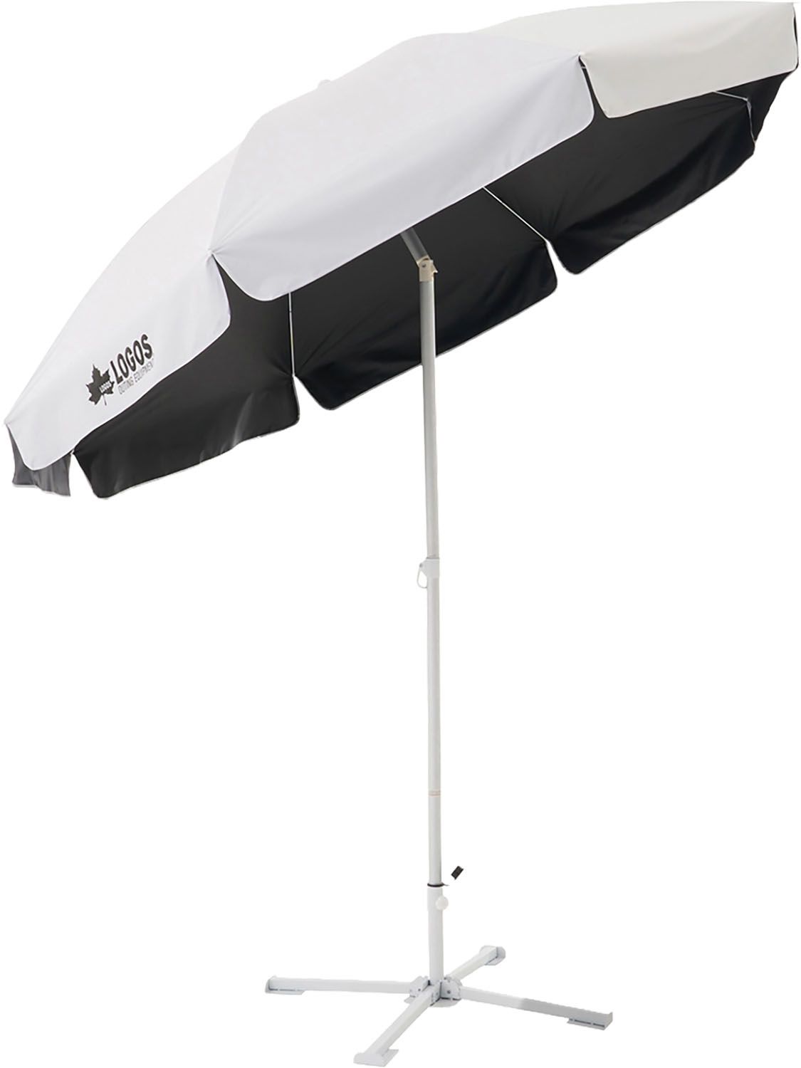 ロゴス LOGOS アウトドア ソーラーブロック・テラスパラソル AL220US 日傘 直径約220cm 首折れ機能付き ガーデンパラソル 日差し対策 紫外線対策 遮光性 キャンプ レジャー 67101047 ホワイト