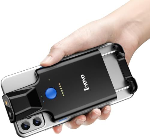 Eyoyo バーコードリーダー ワイヤレス QRコードリーダー バーコードスキャナー スマホバッククリップ式 1次元 2次元 USB 2.4GHz Bluetooth対応 ハンズフリー 手持ち式 1D 2D 図書館 店舗 オフィス 物流 倉庫 230e80ec