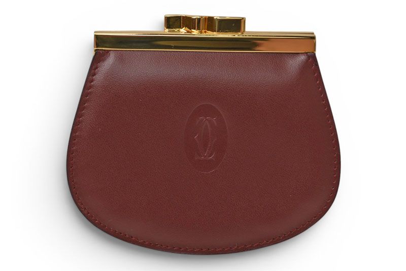 カルティエ コインケース/小銭入れ Cartier ヴィンテージ 財布/がま口 マスト ドゥ カルティエ ボルドー L300009【中古】