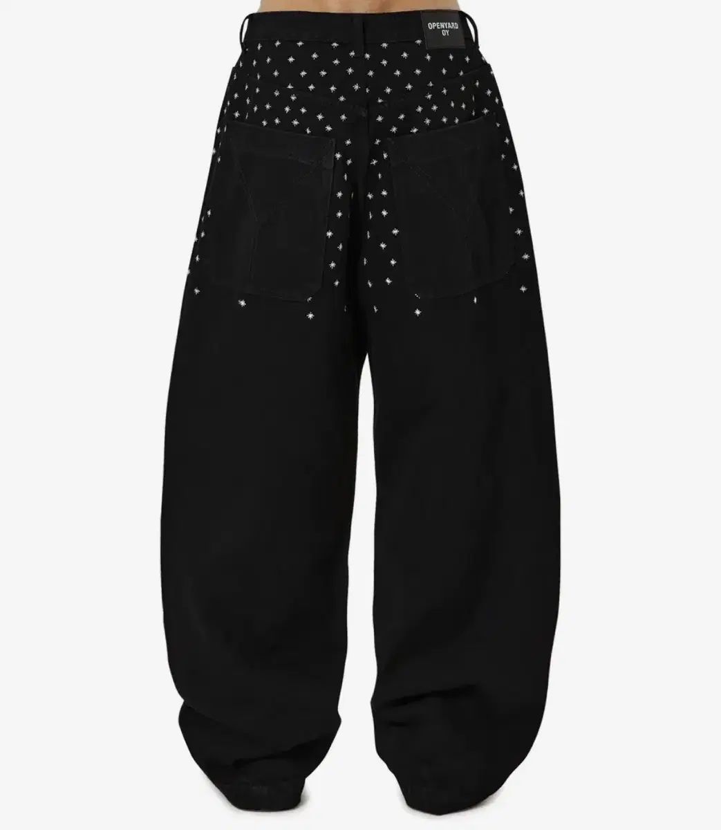 OWAY スパークリング エンブロイダリー ワイド ボール パンツ L size