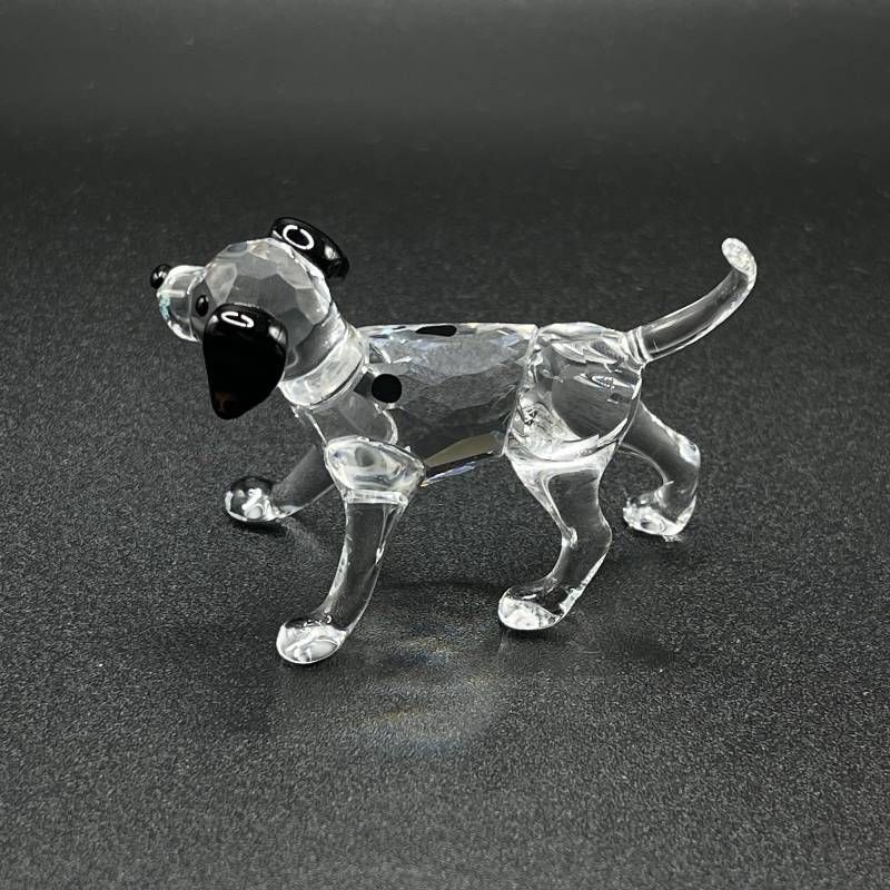 スワロフスキー置物ダルメシアン親子 美品 スワロフスキー ダルメシアン 親子3匹セット クリスタル クリア