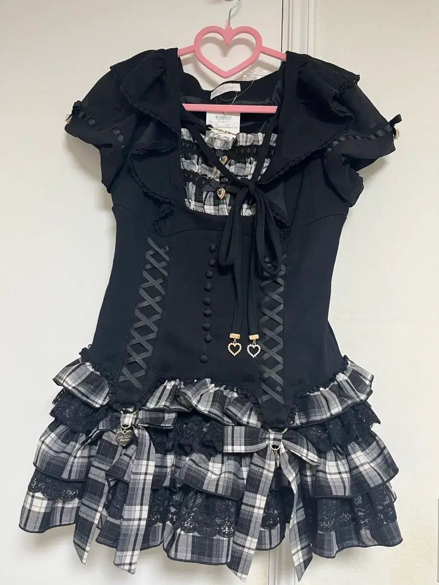 リズリサ ラッフル リボン セットアップ グレー