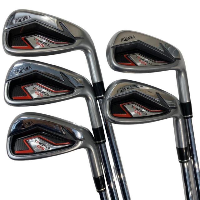 【中古】 本間ゴルフ TOUR WORLD GS 5S アイアンセット IR NS PRO ZELOS FOR T//WORLD (フレックスS) メンズ 男性用 右利き 右用 Cランク ゴルフクラブ