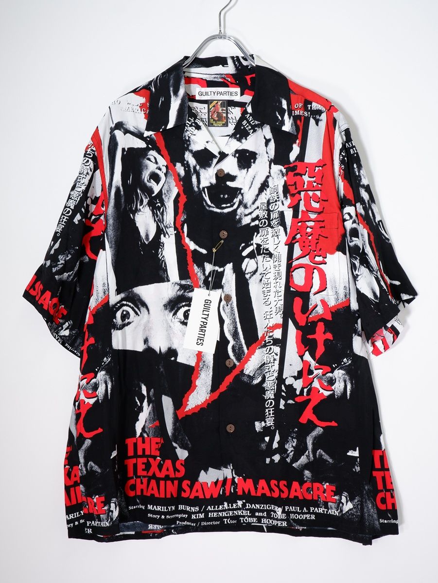 WACKOMARIAワコマリア THE TEXAS CHAINSAW MASSACRE S/S HAWAIIAN SHIRT TYPE2半袖ハワイアンシャツ【L】【MSHA82344】
