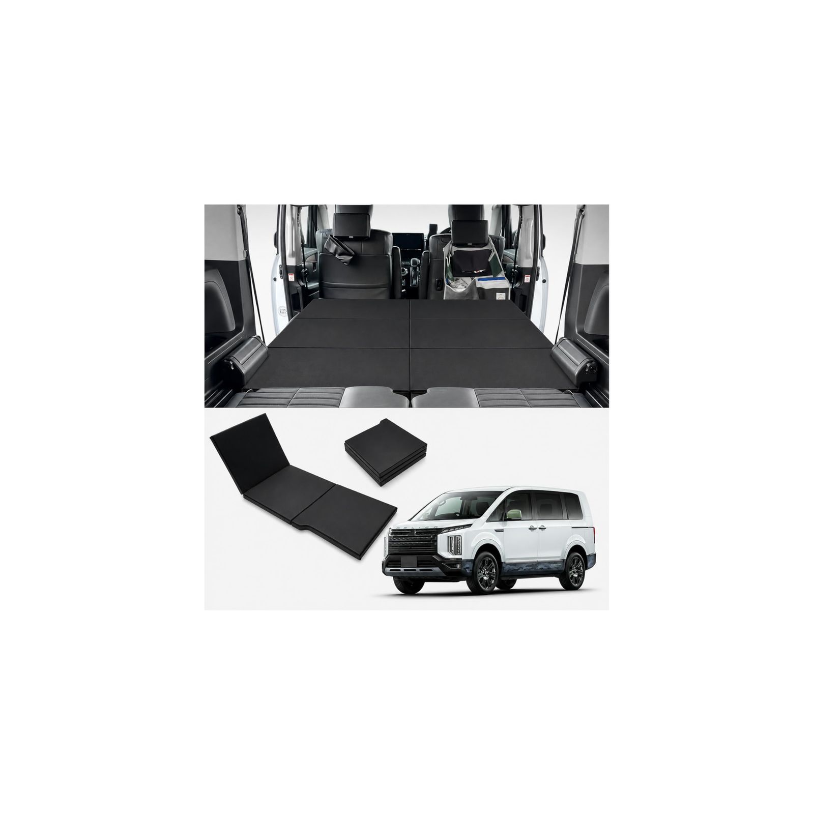 R★GIMUYA 三菱 デリカ D5 D5-R CV系 車中泊マット 折りたたみ式 ベッドキット CV1W/CV2W/CV4W/CV5W DELICA 2019年2月?現行 専用 設計 段差解消 快適睡眠 軽量 防水 仮眠 防災 PVC+高密 6f411dda