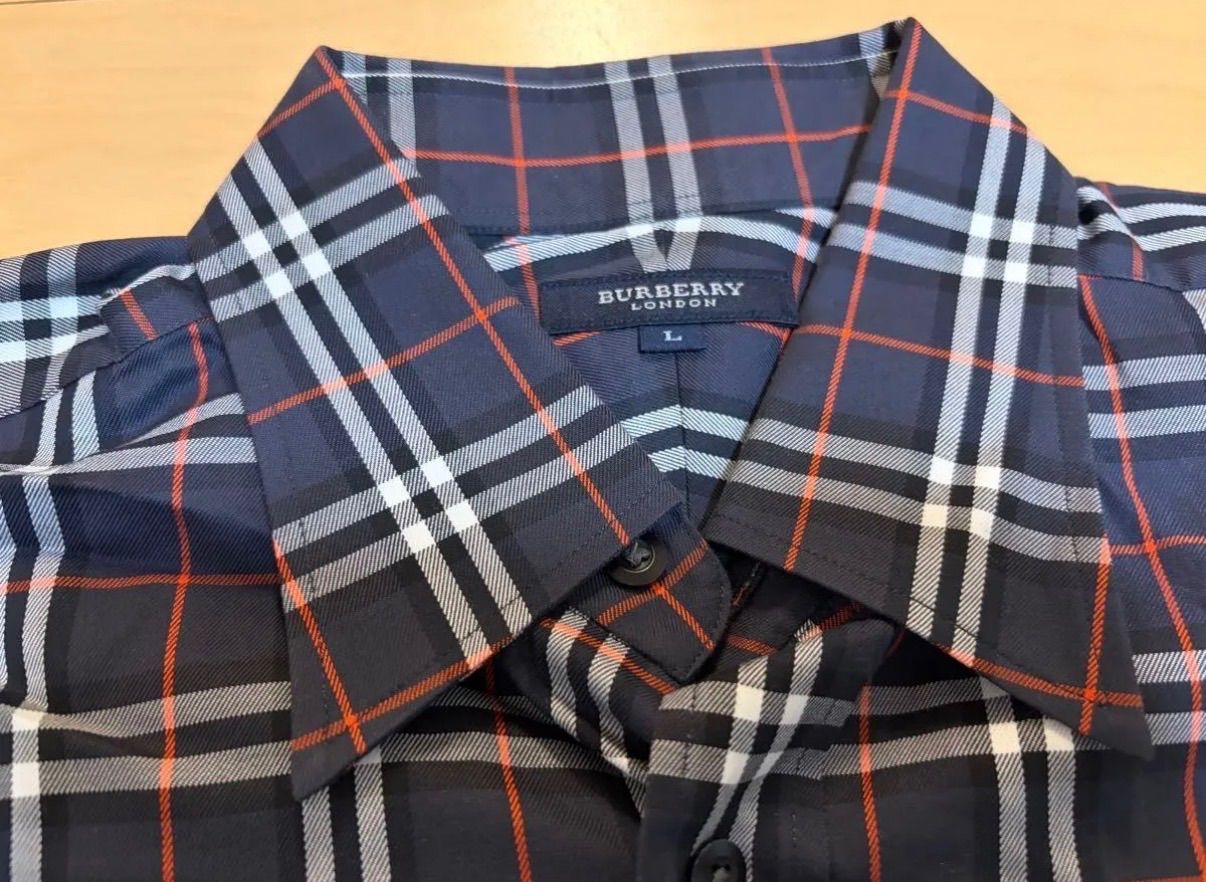 美品】BURBERRY バーバリー チェック柄 長袖シャツ Lサイズ 【公式通販】