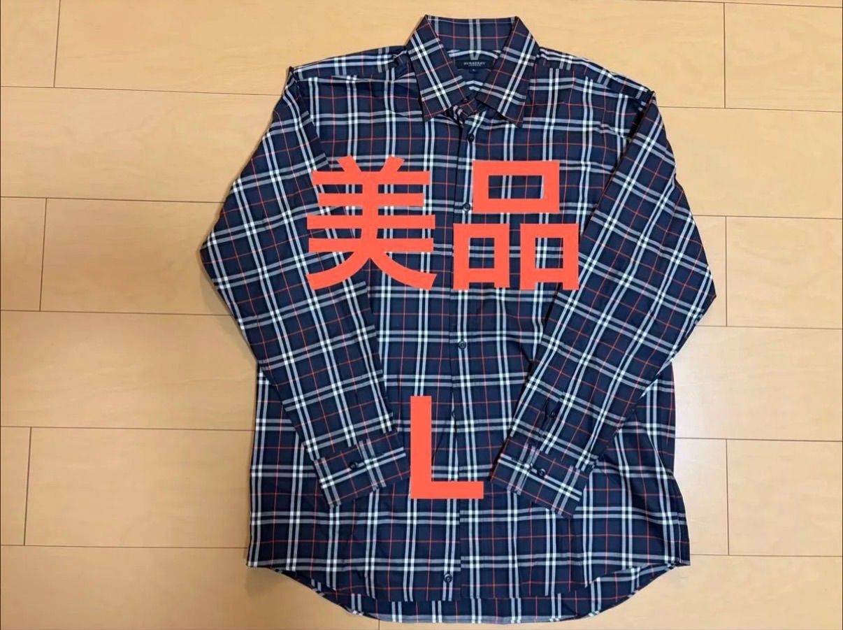 【美品】BURBERRY バーバリー チェック柄 長袖シャツ Lサイズ