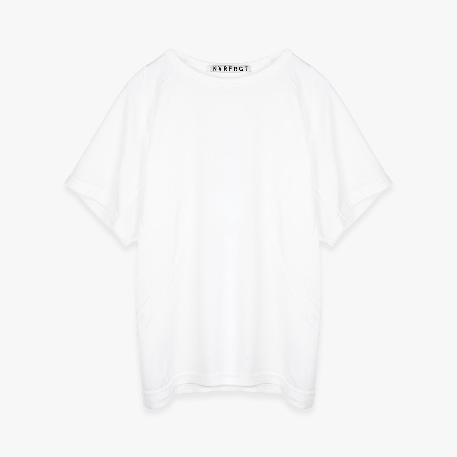 NVRFRGT | PANELLED HALF SLEEVE T-SHIRT (WHITE) 半袖 無地 Tシャツ カットソー トップス メンズ ホワイト