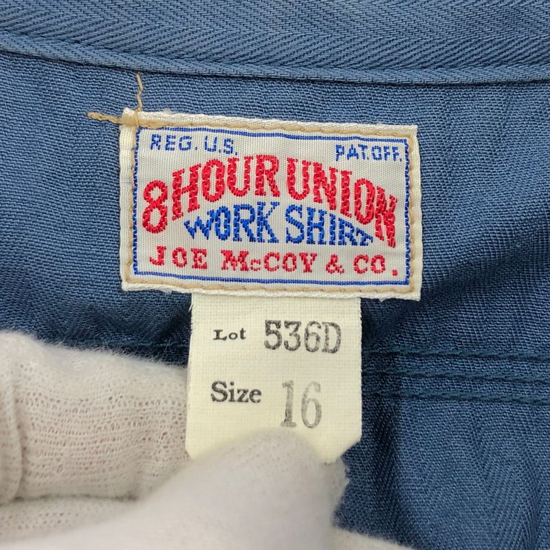 中古品】JOE MCCOY ジョーマッコイ 8HOUR UNION WORK SHIRT エイト