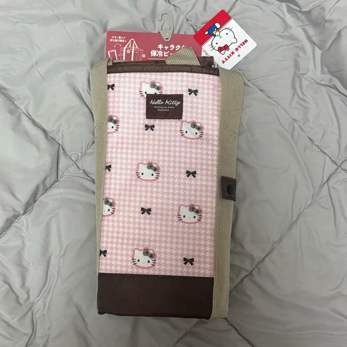 ハローキティ ピンク ショッピングバッグ カオハナ チェック リボン