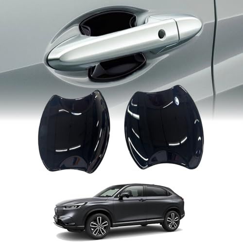 R◆ホンダ ヴェゼル アクセサリー ドアハンドルカバー フロントドアカバー 新型ヴェゼル ドアプロテクター RV系 ピアノブラック 2021年4月式?2024年4月式(現行モデル)対応 d2cccc34