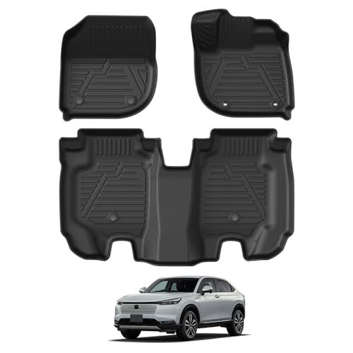 R◆Virauto ホンダ ヴェゼル RV系 3D フロアマット 1列目用&2列目用 RV3/RV4/RV5/RV6 2021年4月~ VEZEL 専用設計 カーマット TPE 滑り止め 防水 キズ&汚れ防止 耐摩擦 取付簡単 お手入れ アク bc9cc614