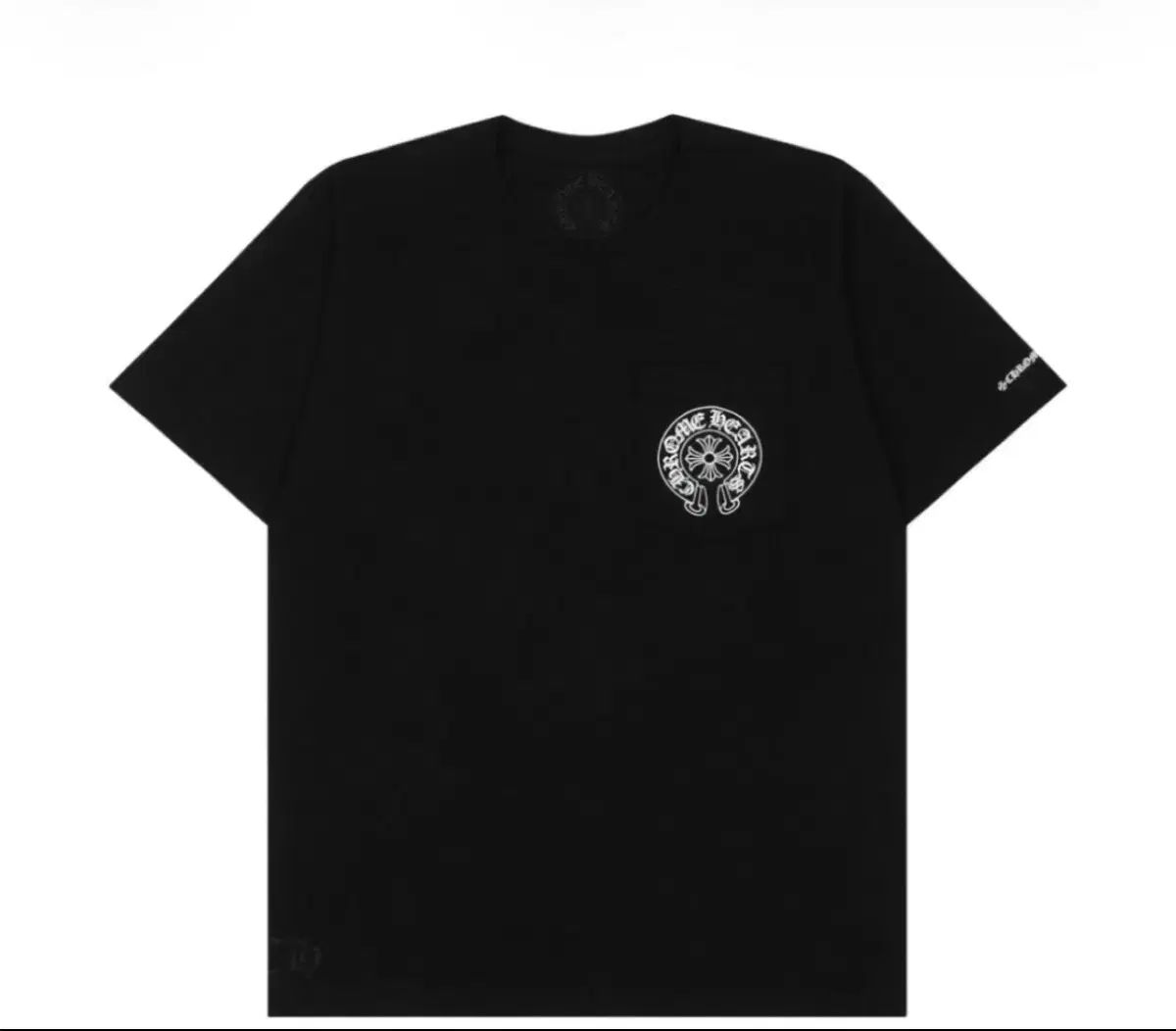新品/正規品 CHROME HAEATS クロムハーツ ホースシュー ロゴ ポケット Tシャツ ブラック XXL